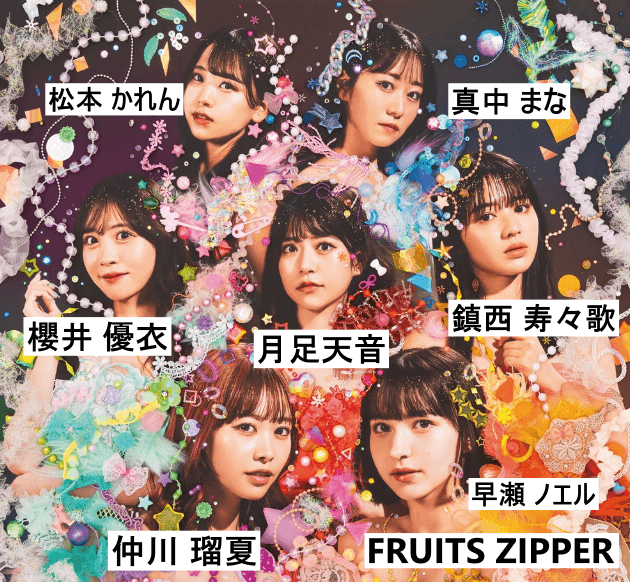 「FRUITS ZIPPER(フルーツジッパー)」のメンバーの顔と名前の画像